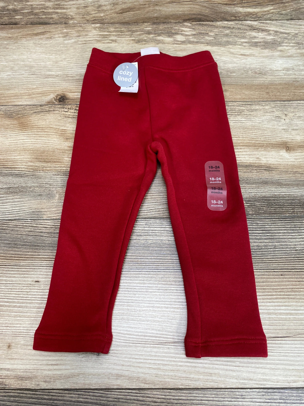 NEW Baby Gap Red Cozy Lined Leggings sz 18-24m