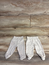 Elephant And Castle 2pk Footed Pull On Pants Beige sz 0-3m