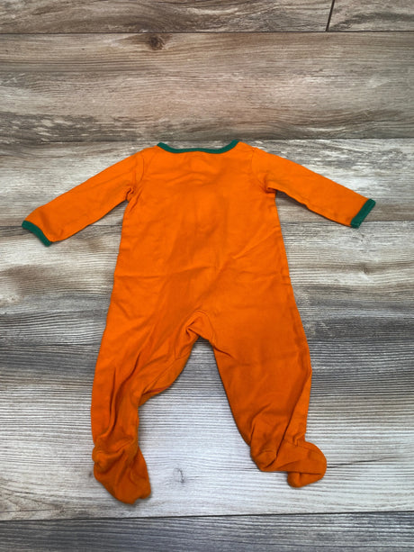 Jack O' Lantern Face Sleeper Orange Sz 6-9m - Me n Mommy To Be