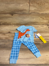 NEW Ms Rachel 2pc Sleepy-Saurus Pajama Set Blue sz 12m