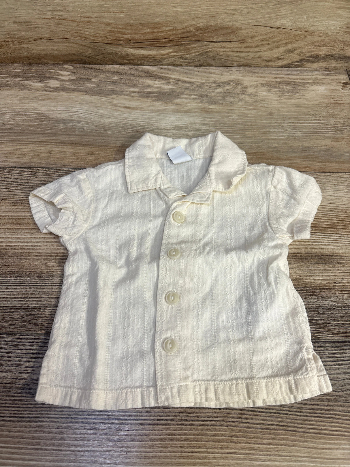 Old Navy Button Up Shirt White sz 0-3m - Me n Mommy To Be