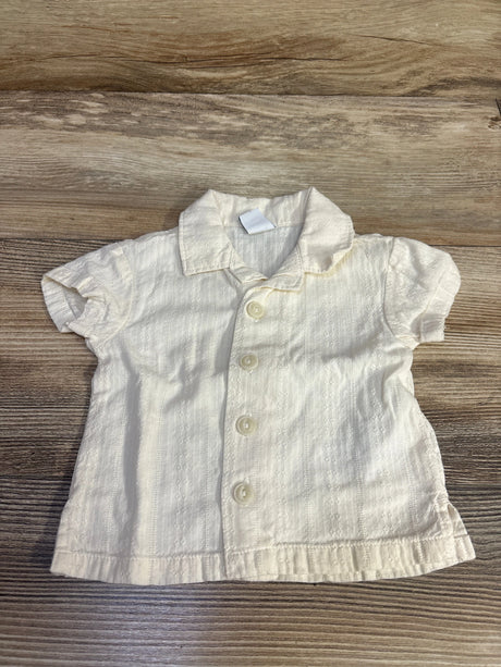 Old Navy Button Up Shirt White sz 0-3m - Me n Mommy To Be