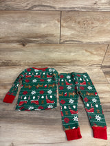 Cat & Jack 2pc Velour Christmas Pajama Set Green sz 18m