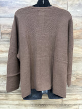 NWOT Gap Maternity V-Neck Sweater in Cozy Brown sz Large