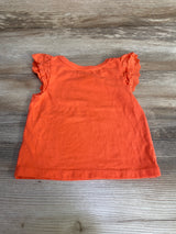 Cat & Jack Eyelet Sleeve Shirt Orange sz 18m