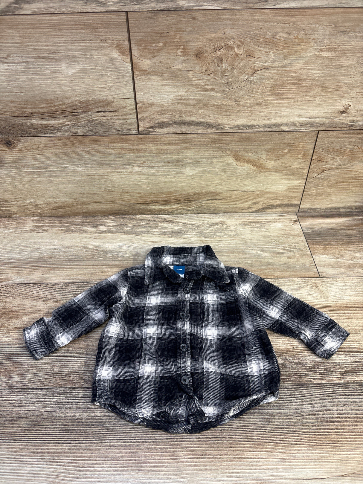Old Navy Button Up Flannel Grey sz 3-6m