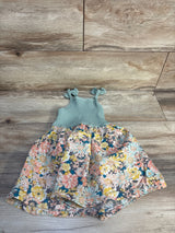 Bagilaanoe Floral Sleeveless A-line Dress Green sz 3-4T