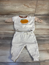 Rabbit + Bear Organic 2pc Mommy's Little Pumpkin Sweatshirt & Joggers Beige sz 0-3m