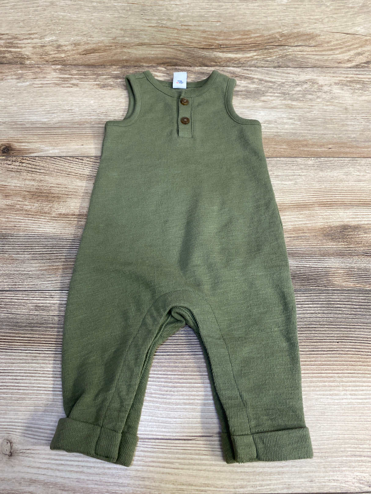 Old Navy Henley Tank Romper Green sz 3-6m