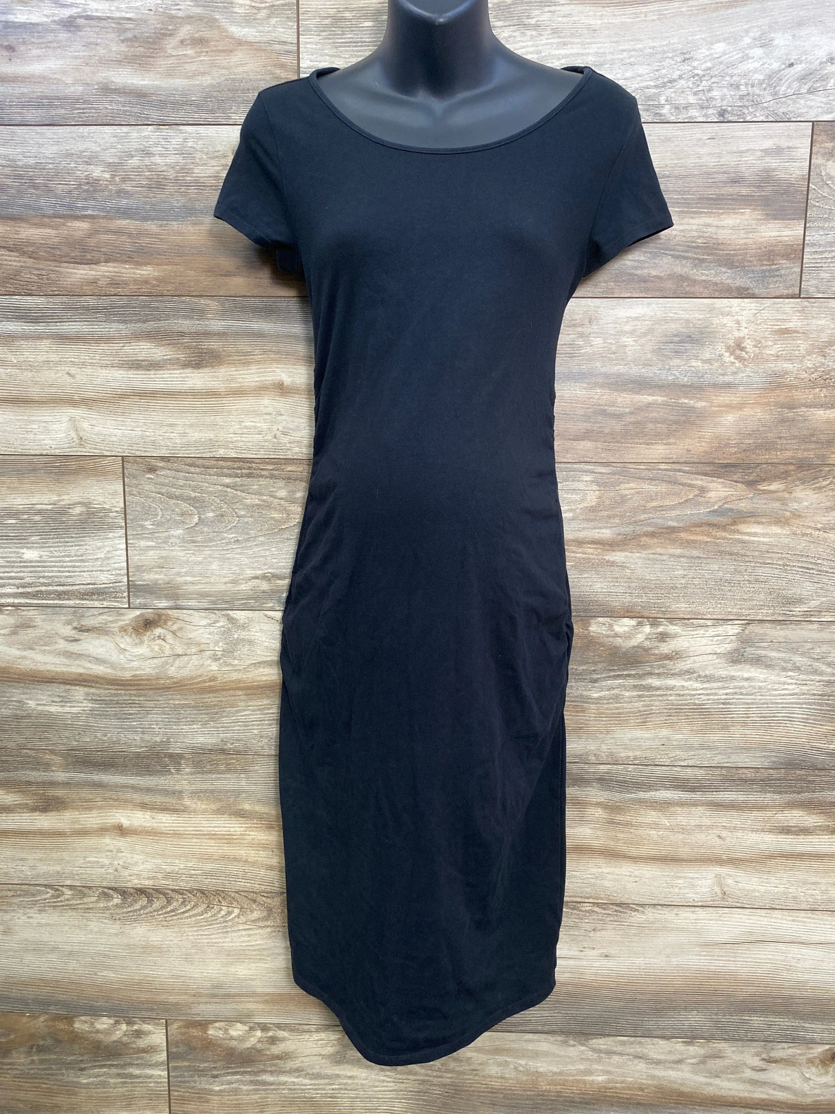 Isabel Maternity Solid Bodycon Dress Black sz Small