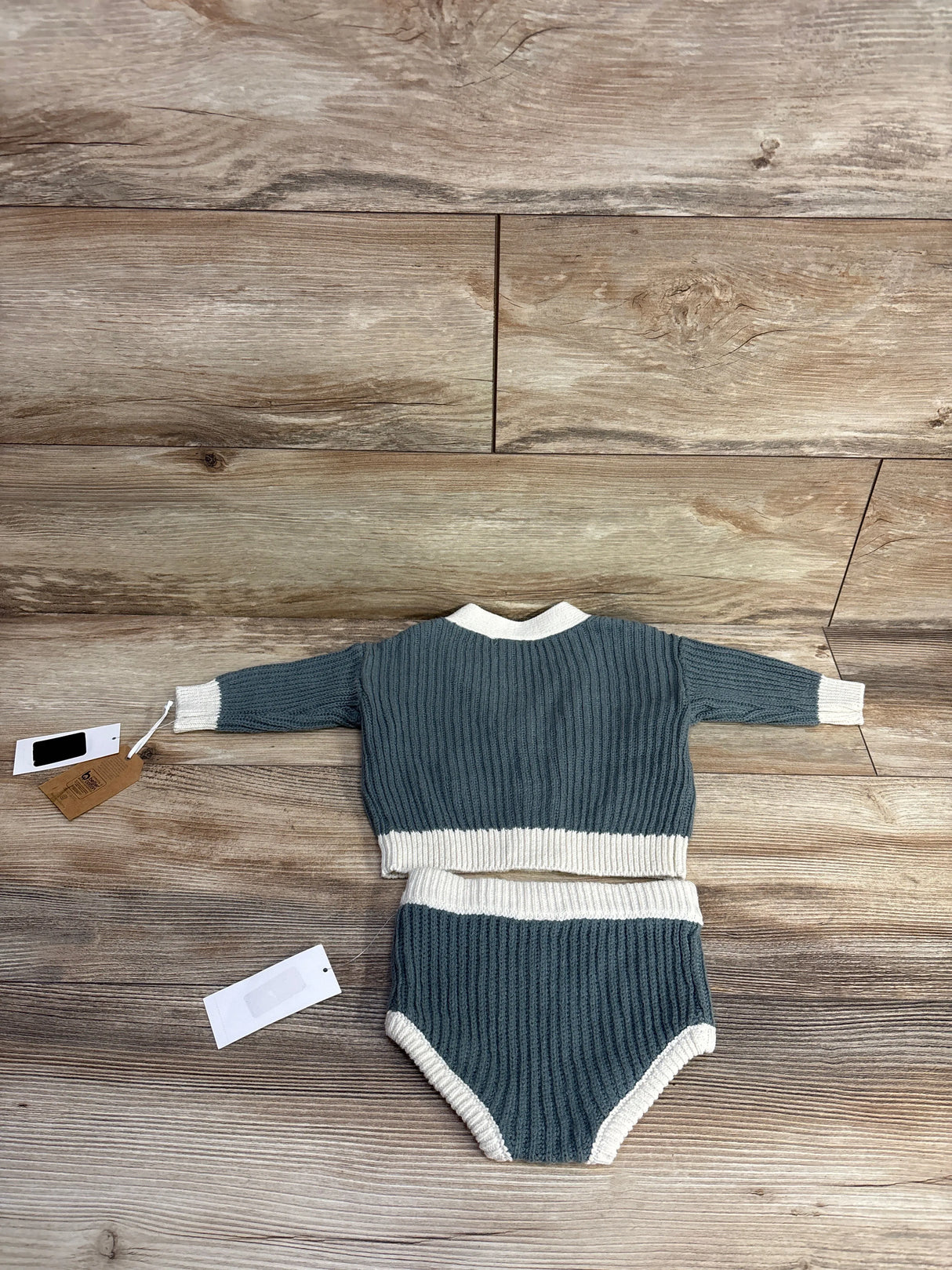 NEW Grayson Collective 2pc Knit Sweater & Bloomers Set Green sz 3-6m