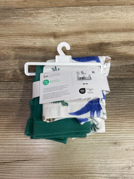 New Just One You 2-pack baby pants in green and white floral, size 3 months