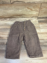 Zara Button Drawstring Joggers Brown sz 9-12m