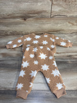 Old Navy 2pc Sherpa Lined Star Print Sweatshirt Set Beige sz 6-12m