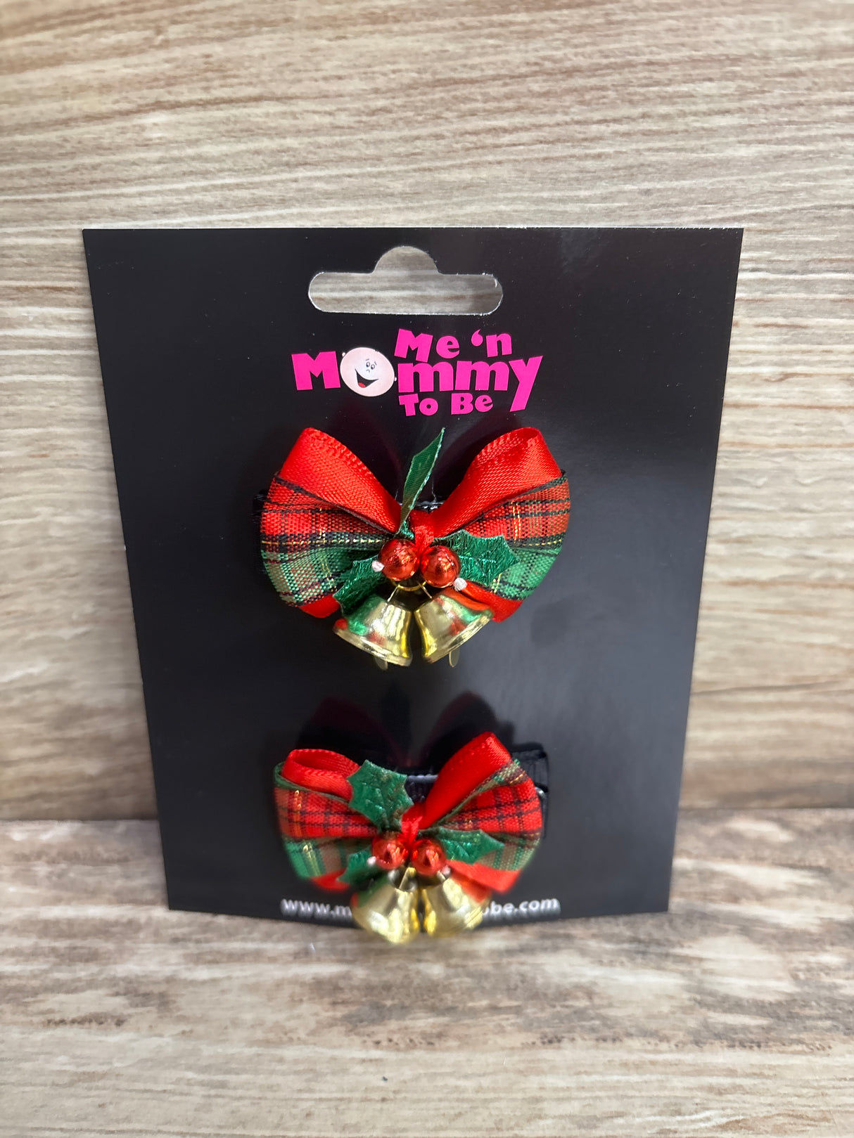 NEW Christmas Mistletoe Hair Bows 2pk
