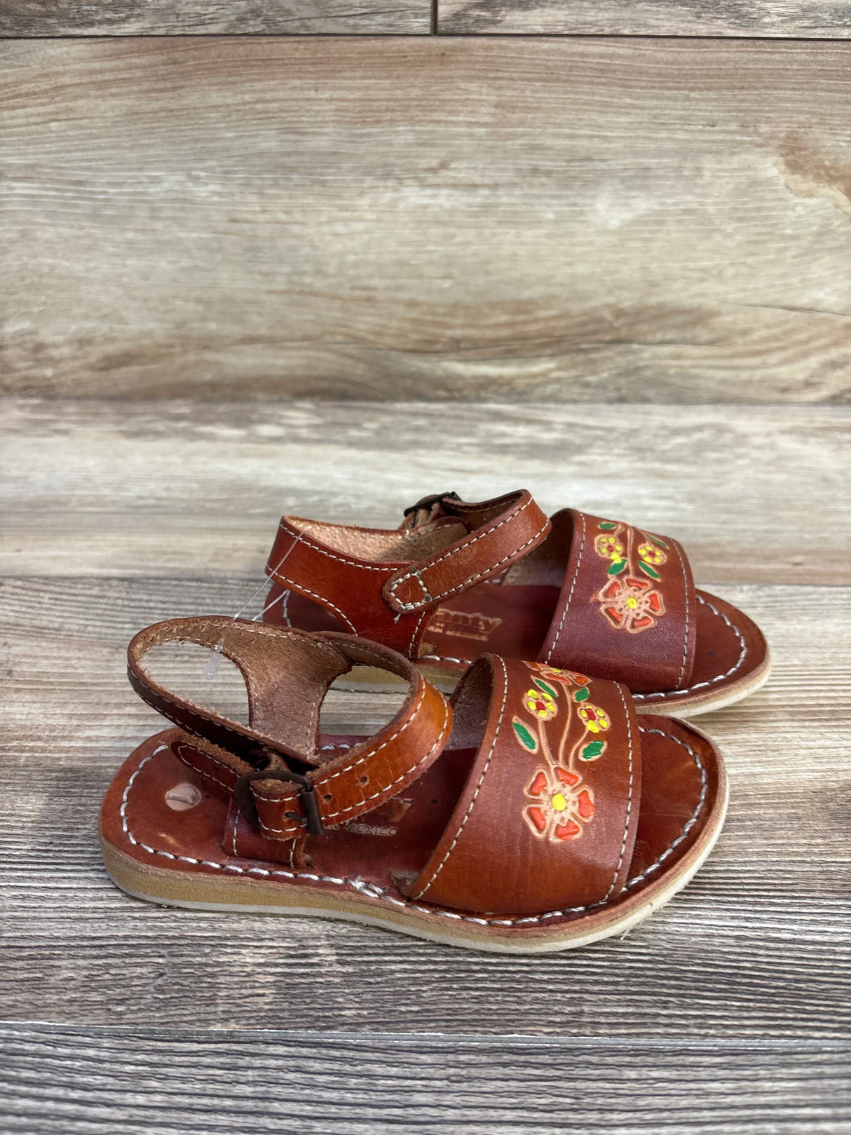 Mexican Floral Sandals sz 7c