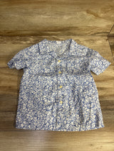 Baby Gap Floral Button Up Shirt White sz 3T