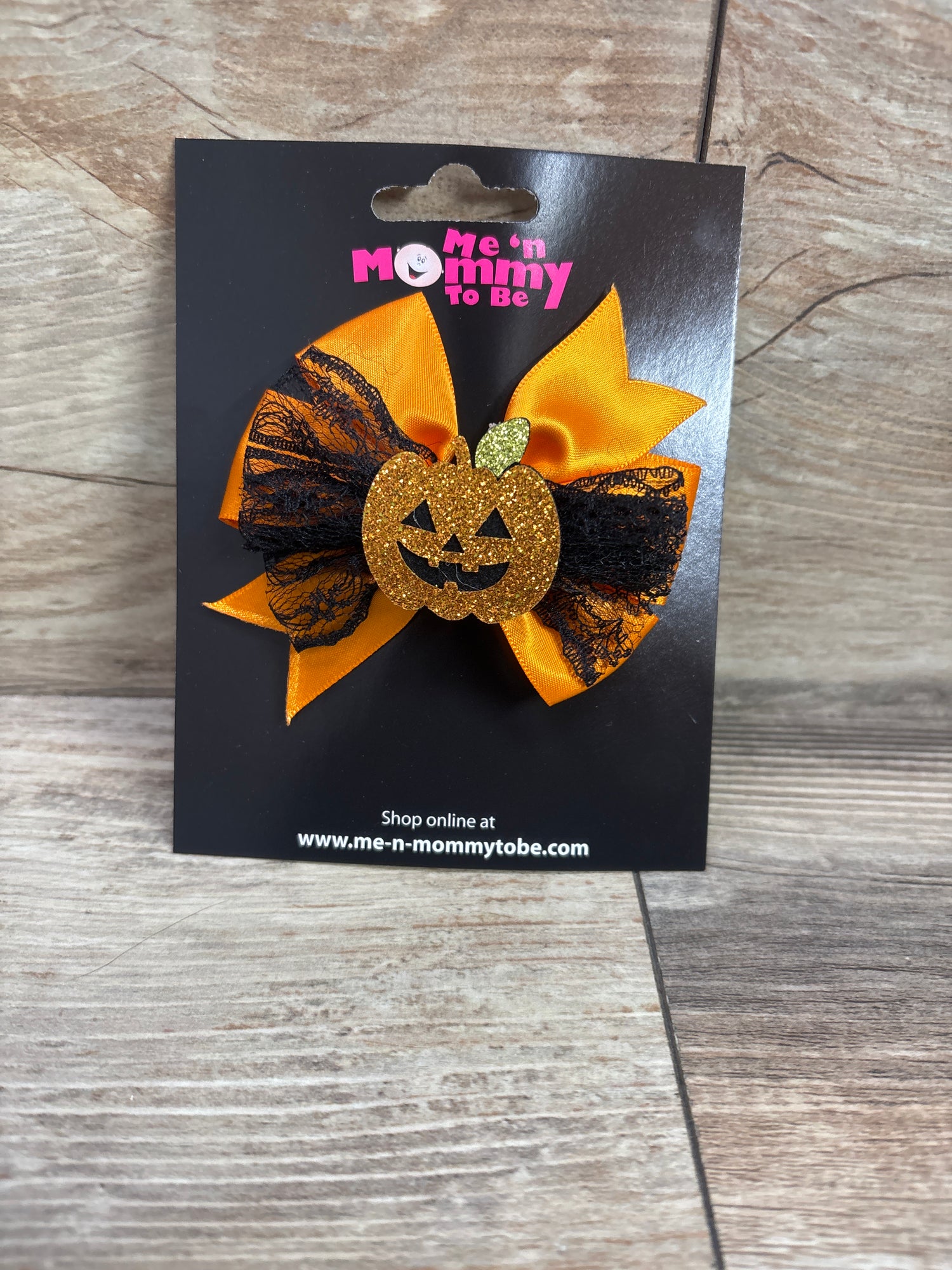 NEW Pumpkin Applique Double-Layer Lace Hair Bow