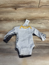 NEW Gerber 3pk Hello Little Friend Bodysuit Set Grey sz Newborn