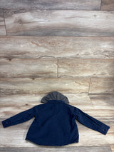 NEW Old Navy Hooded Button-Front Twill Shirt in Navy sz 3T