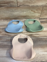 Generic 3pk Crumb Catcher Silicone Bibs