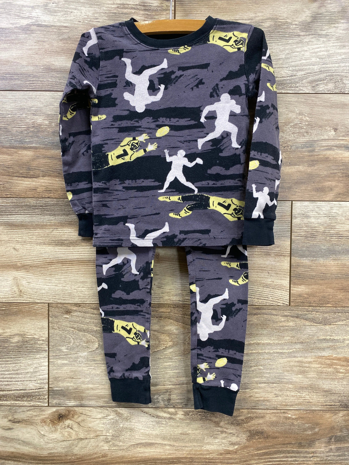 Carter's Football Pajama Set Grey sz 5T