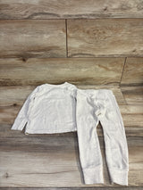 Old Navy 2pc Ribbed Pajama Set Ivory sz 2T