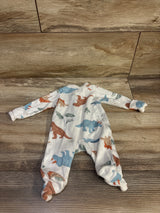 Carter's Dino Sleeper White sz Preemie