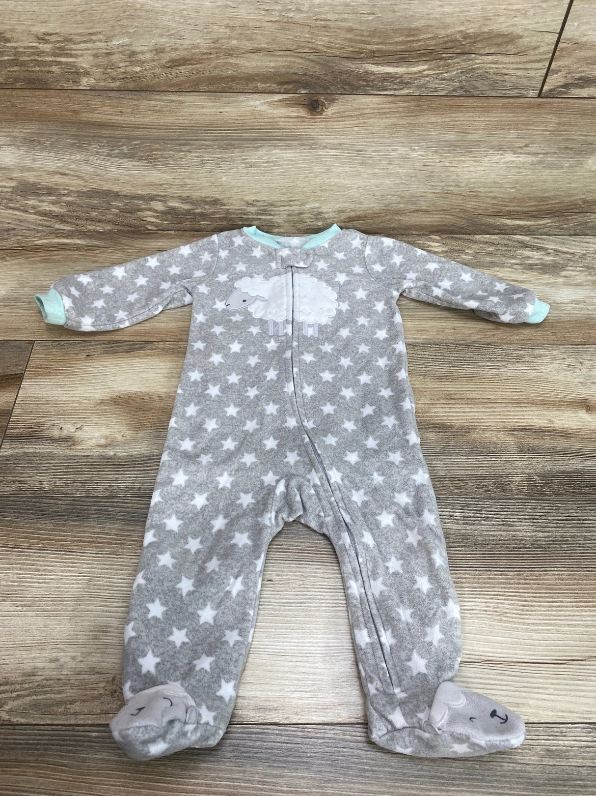 Simple Joys Star Print Blanket Sleeper Grey sz 6-9m