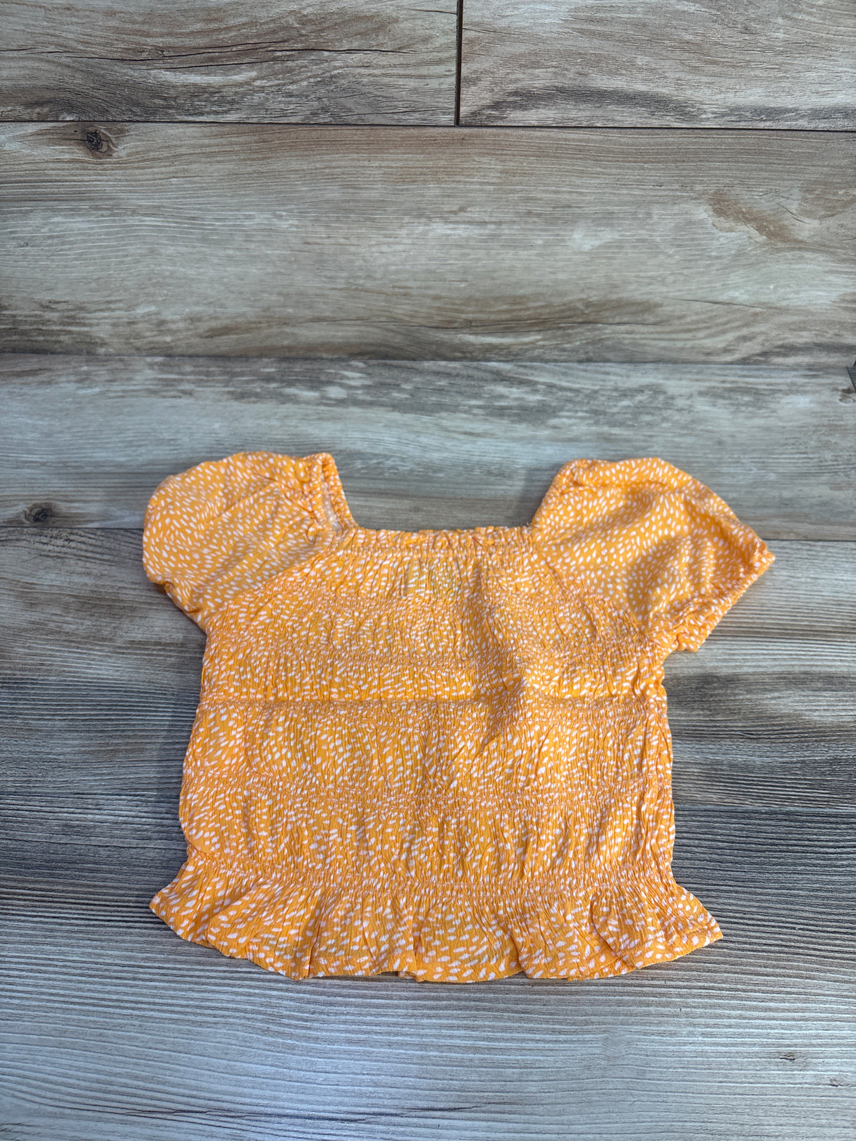 Old Navy Short-Sleeve Smocked Top Orange sz 4T