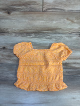 Old Navy Short-Sleeve Smocked Top Orange sz 4T