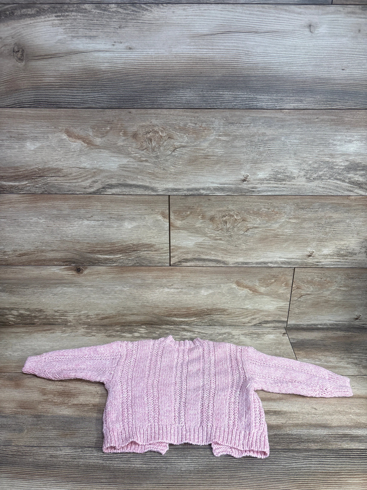 Cat & Jack Chunky Knit Open Front Cardigan Pink sz 12m