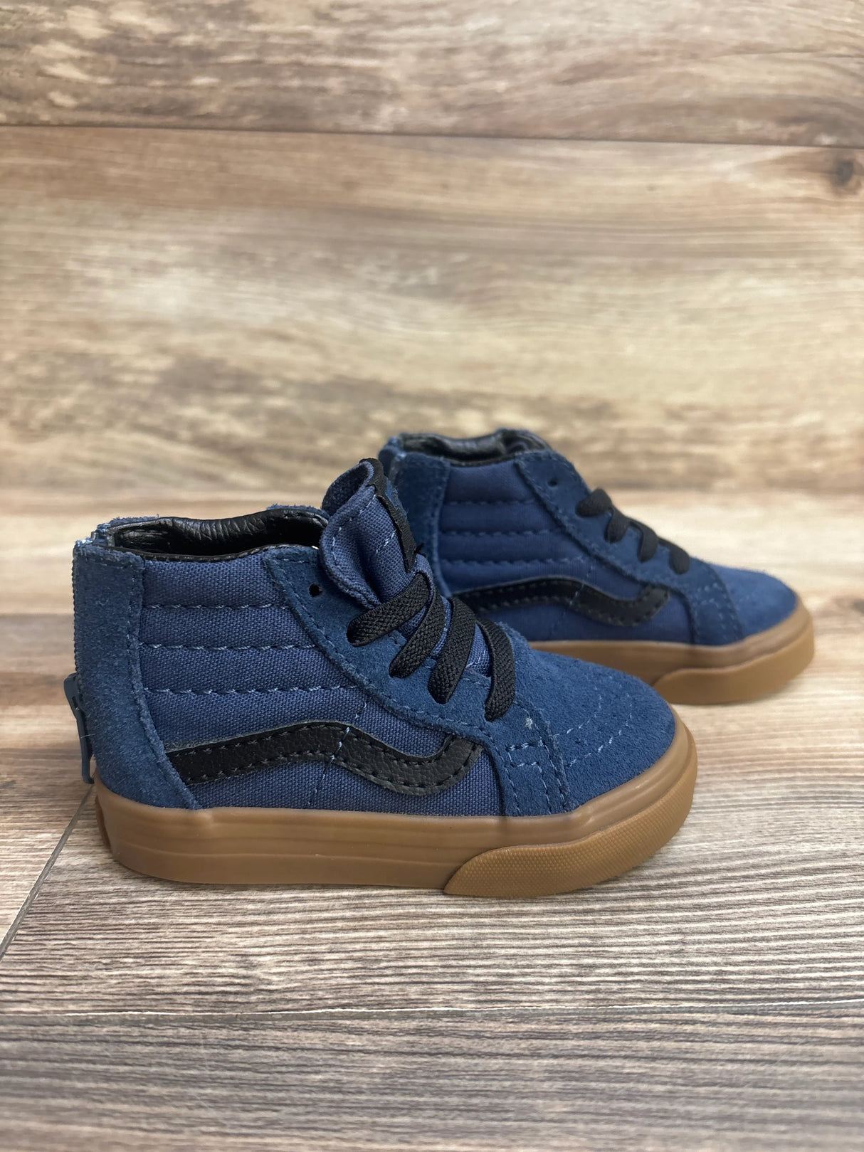 Van Sk8-Hi Zip Shoe Navy Blue sz 4.5c - Me n Mommy To Be