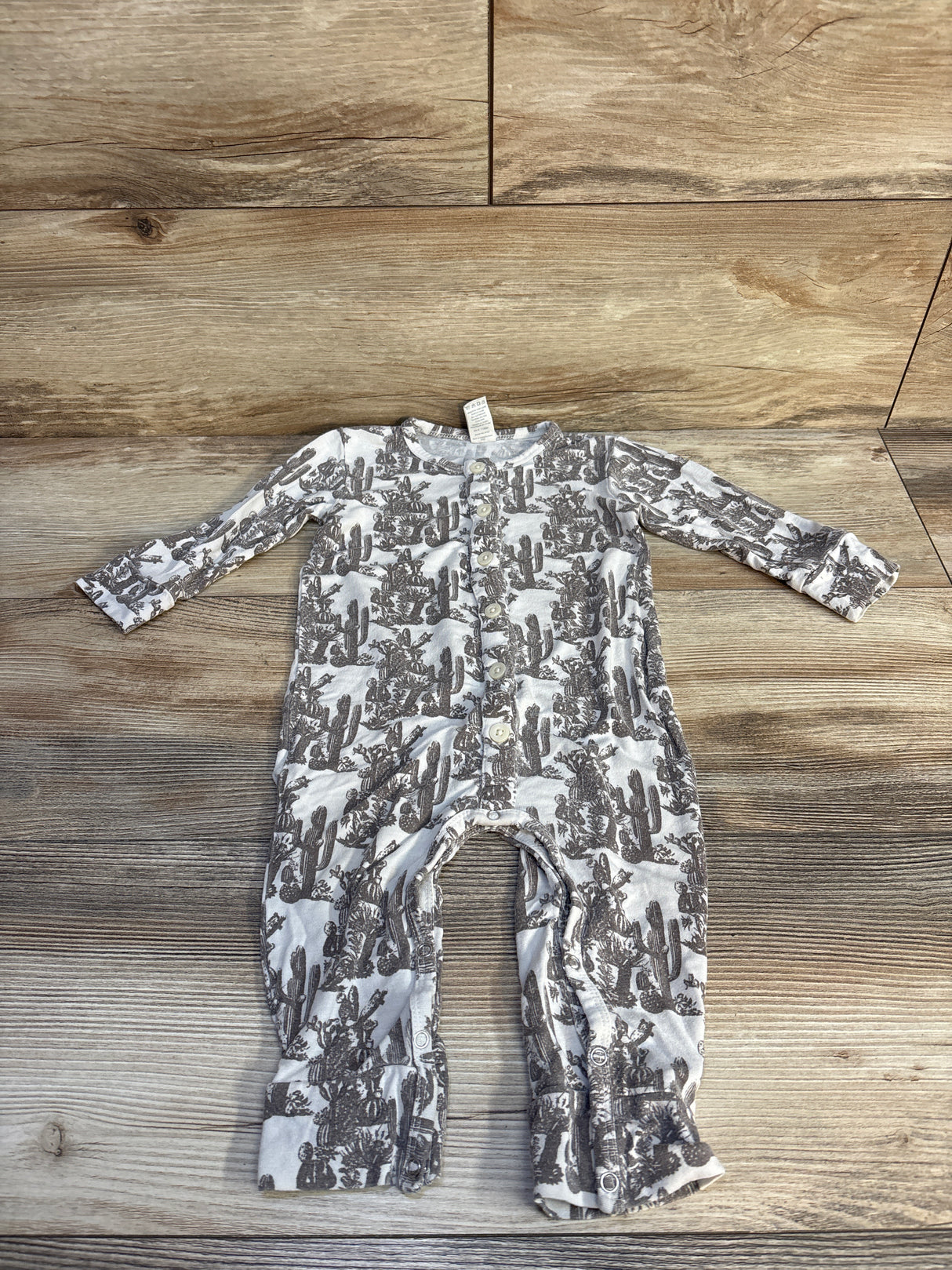 Kate Quinn Cactus Union Suit White sz 12-18m