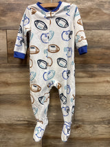 Carter's Football Blanket Sleeper White sz 18m