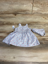 NEW Just One You 3pc Striped Dress & Bloomers Set White sz 9m