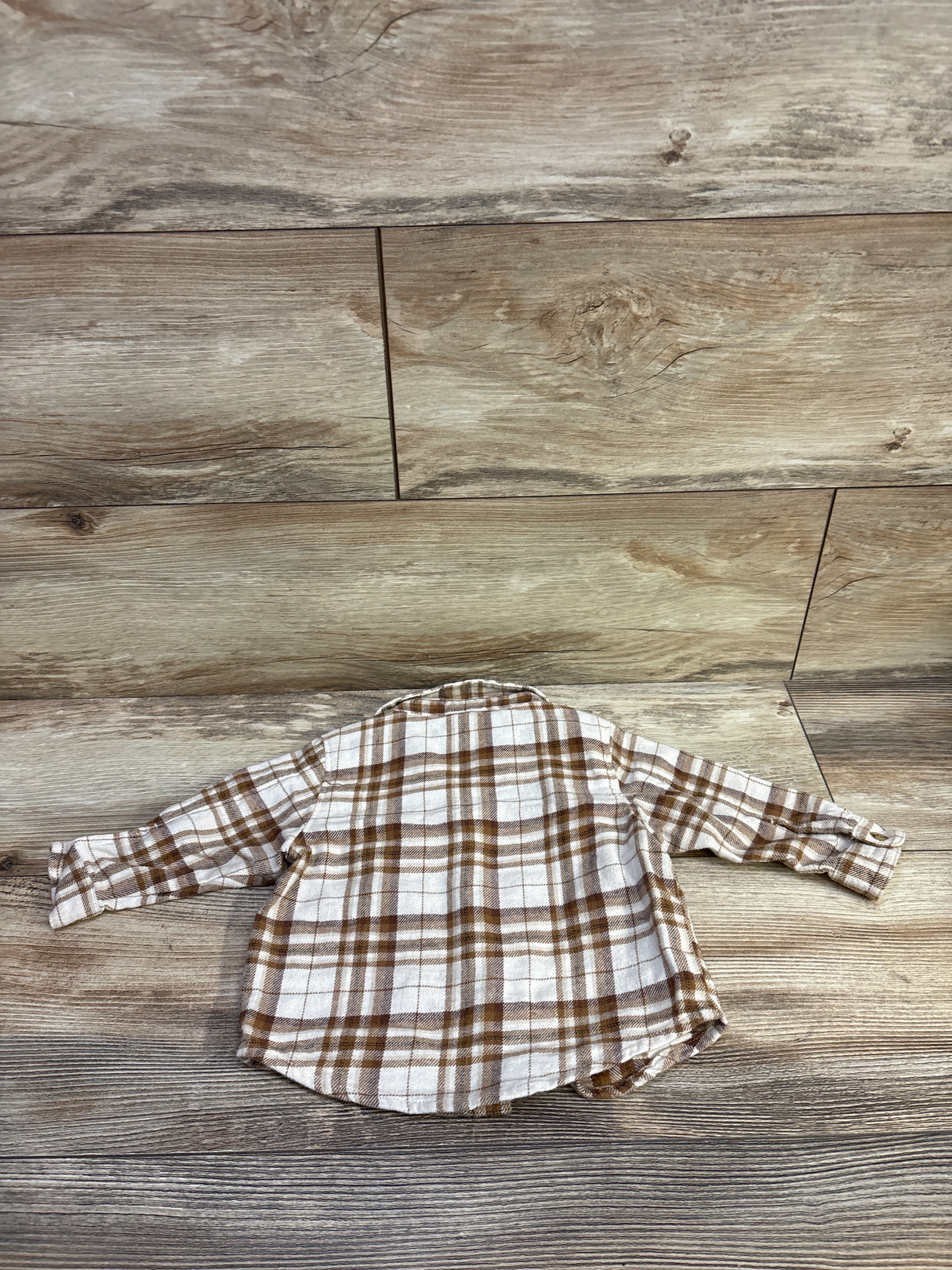 Old Navy Button Up Flannel Beige sz 6-12m