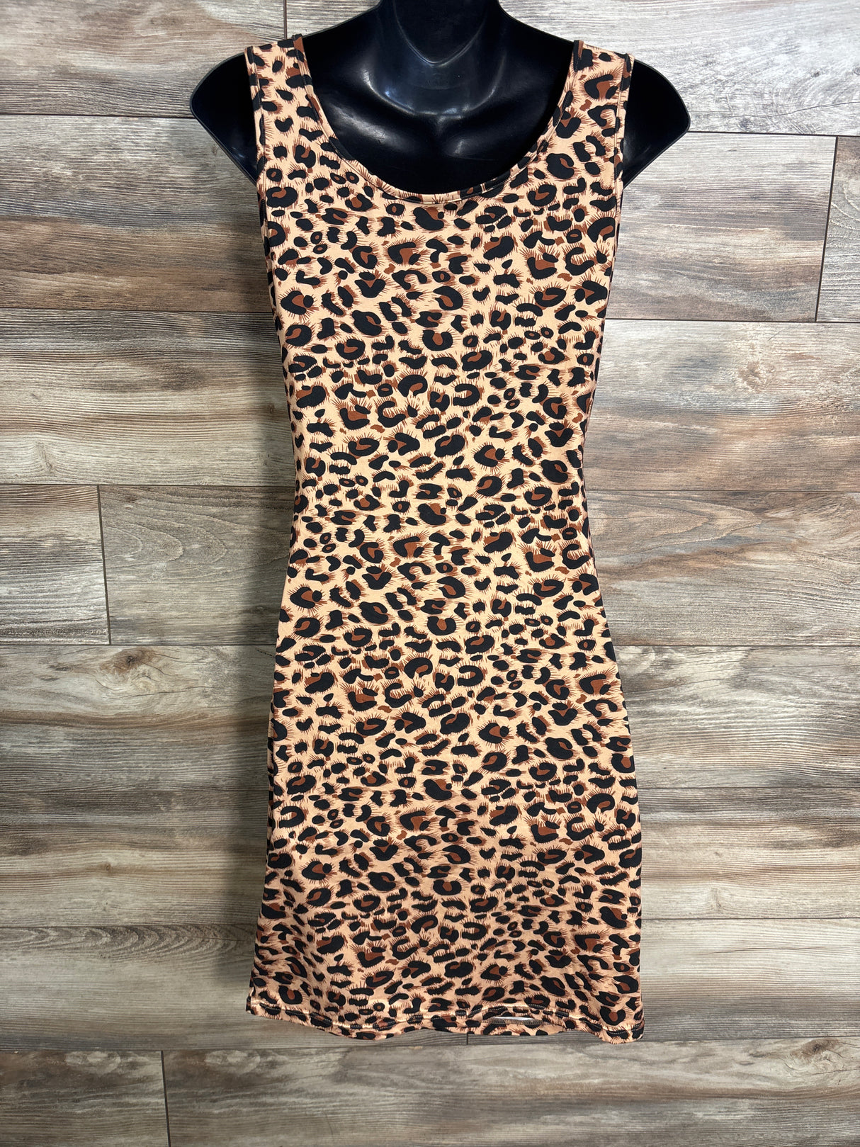 Maternity Leopard Print Tank Bodycon Dress Brown sz Medium