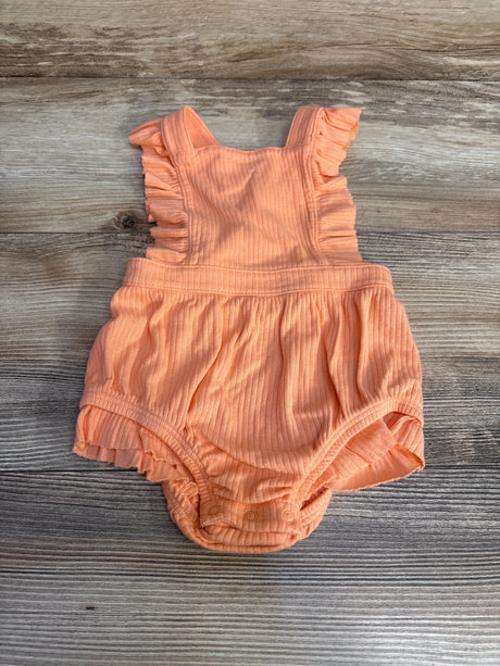 Cat & Jack Ruffle Romper Peach sz 6-9m - Me n Mommy To Be