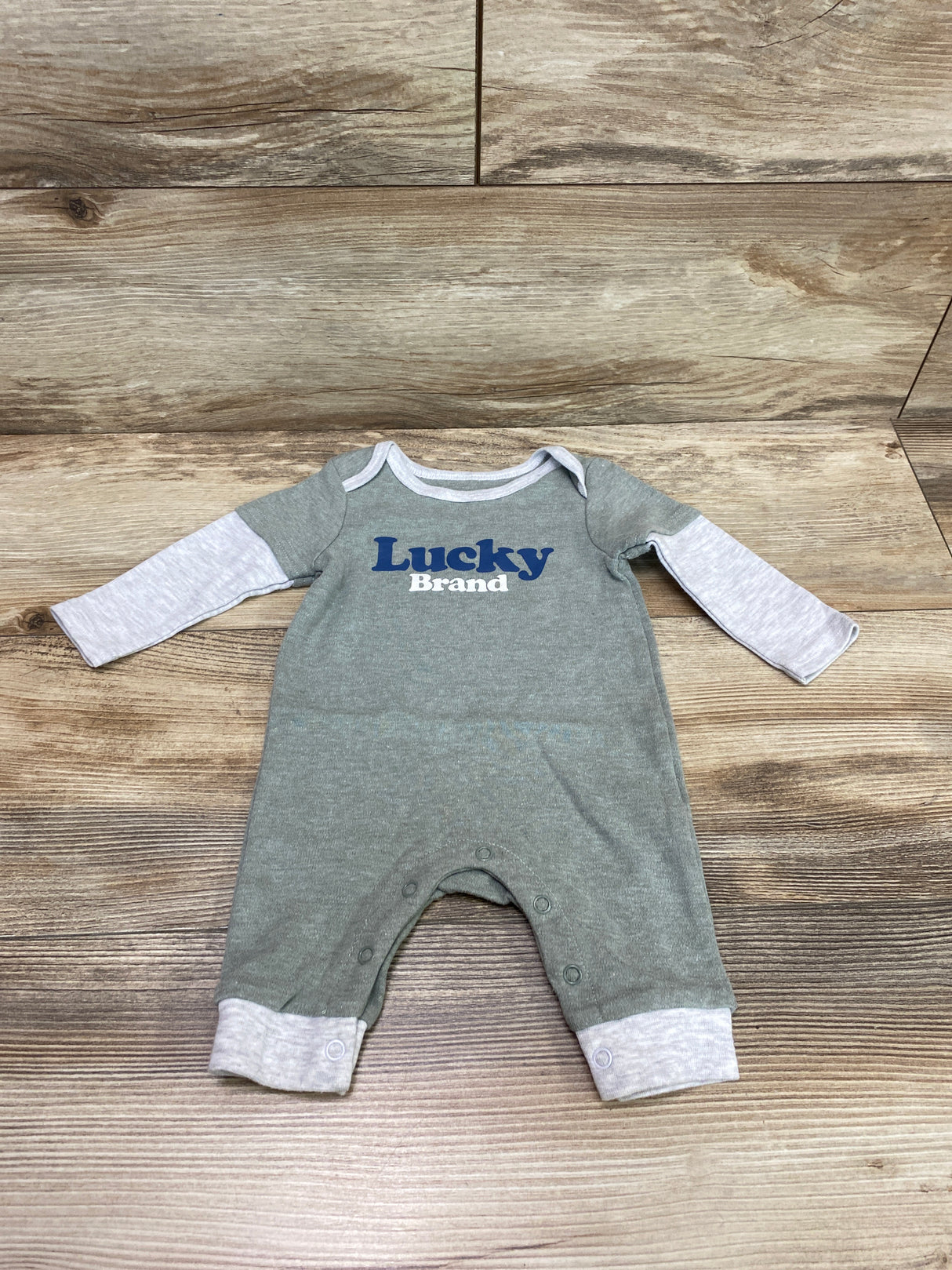 Lucky Brand Logo Coverall Green sz 0-3m