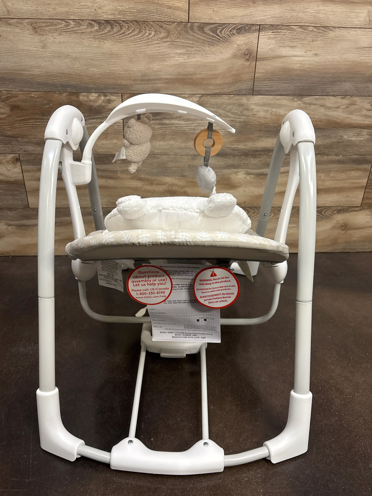 NEW Ingenuity ConvertMe Swing-2-Seat Compact Portable Swing - Wynn