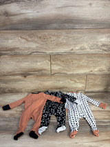Cloud Island 3pk Sleepers Clay Orange sz Newborn