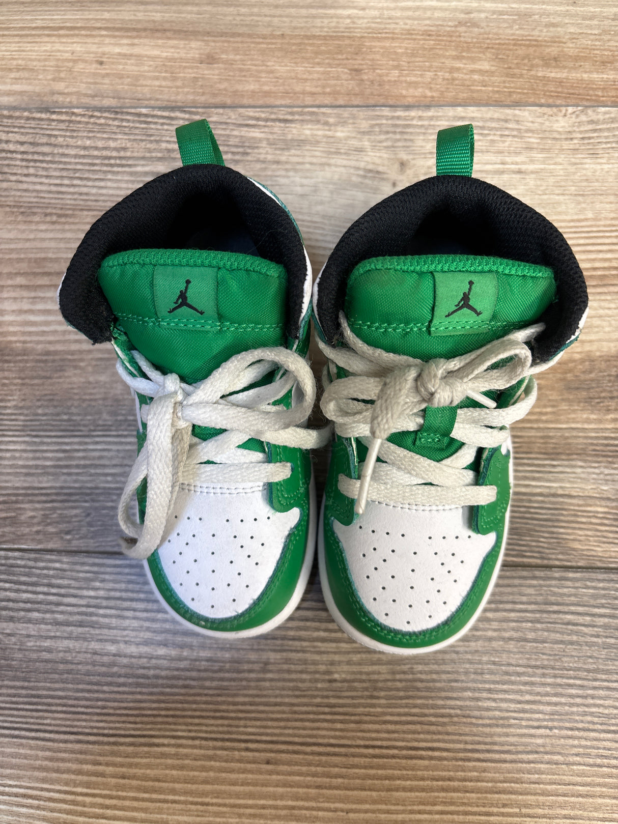 Air Jordan 1 Mid TD 'Lucky Green' Sneakers sz 7c