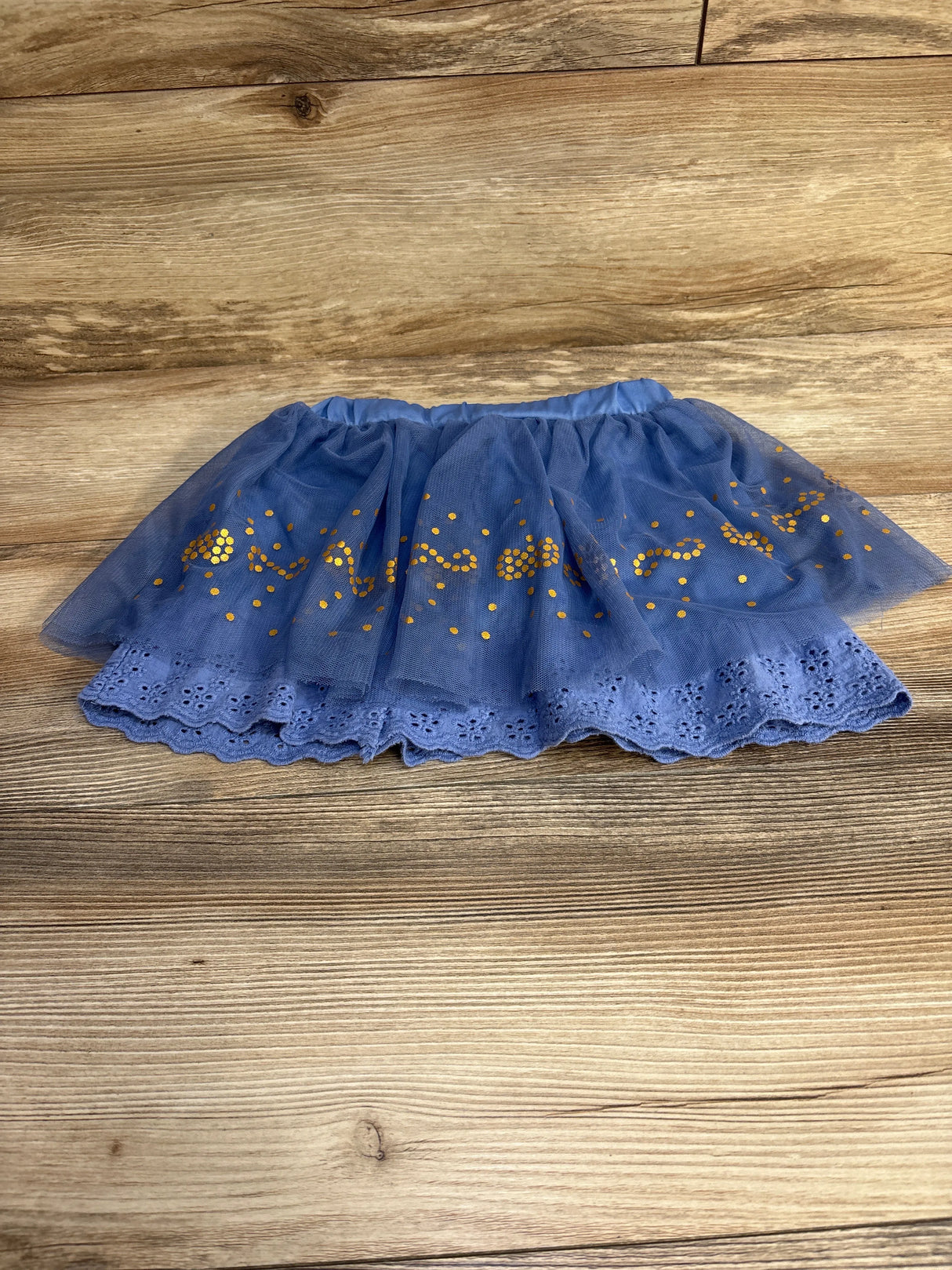 Tulle Overlay Skirt Blue sz 4T - Me n Mommy To Be