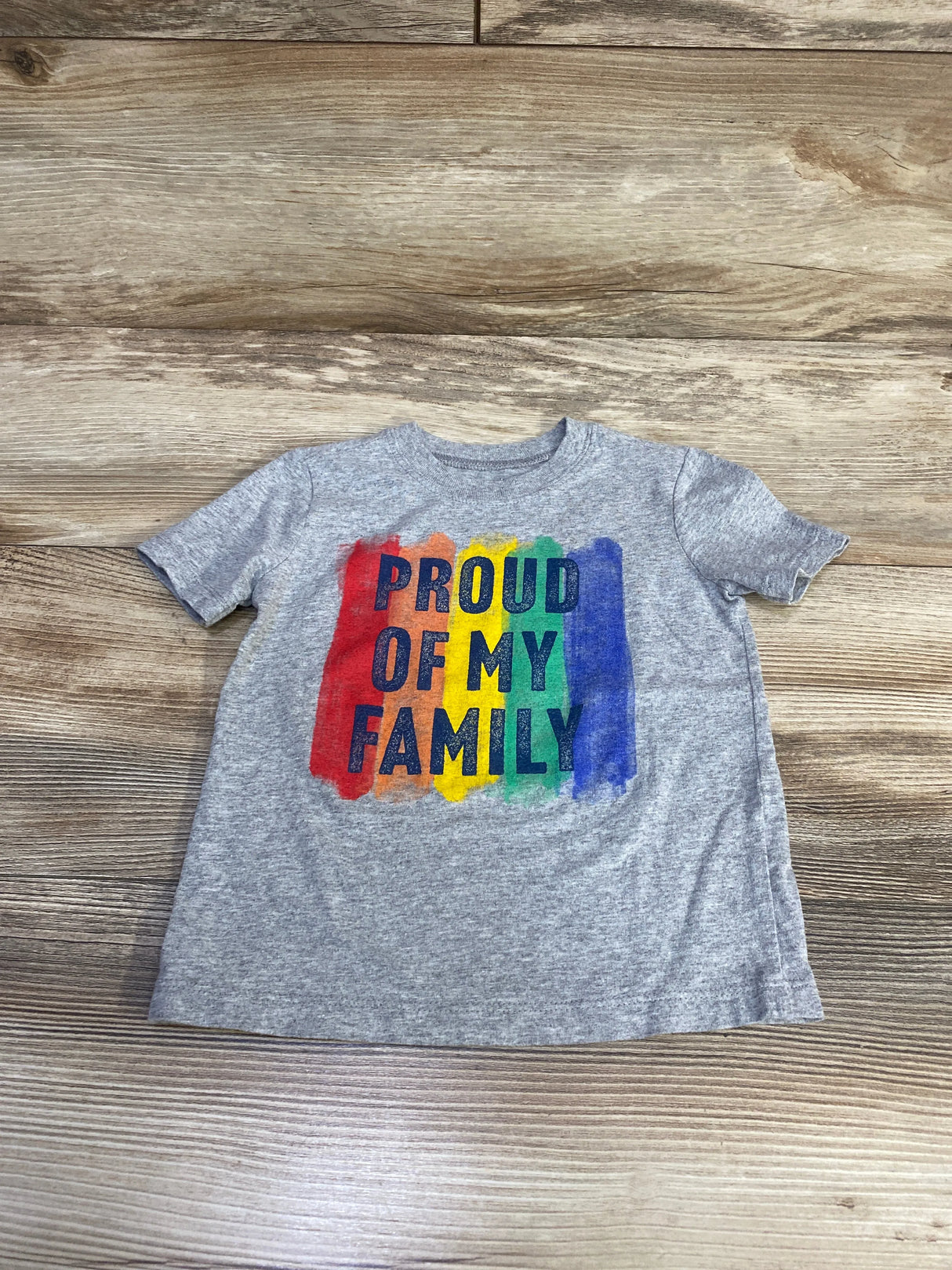 Carter's Proud Of My Family Shirt Grey sz 18m