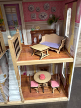 Kidcraft Wooden Classic Charlotte Dollhouse with 14 Accessories