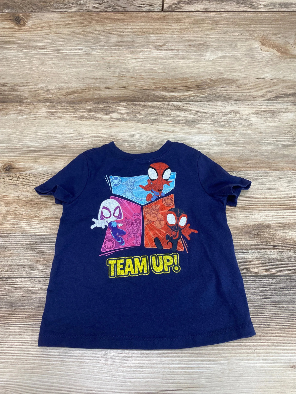 Marvel Spider-Man Team Up! Shirt Navy sz 18-24m