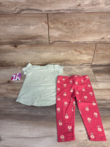 NEW Disney Jr 2pc Besties Shirt & Leggings Green sz 12m