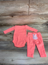 Simple Joys 2pc Bunny Bodysuit & Pants Pink sz 3-6m