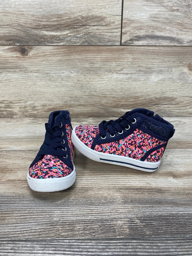 OshKosh Navy Glitter Accent High Top Sneakers sz 5c - Me 'n Mommy To Be